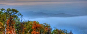 Morning Fog Image in Mountains