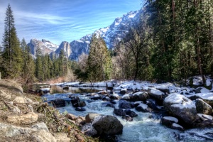merced river, yosemite, national park, angela b pan, abpan, water, mountains, california, landscape, hdr