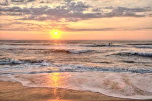 beach, virginia beach, surfers, sunrise, water, ocean, waves, hdr, photography, photo, landscape, angela b. pan, abpan