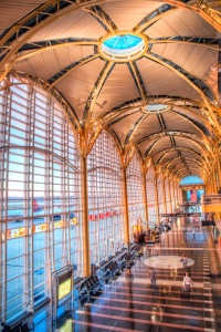 An HDR picture of the inside of Reagan National Airport in Arlington, VA